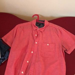 pink short sleeve shirt, forever 21